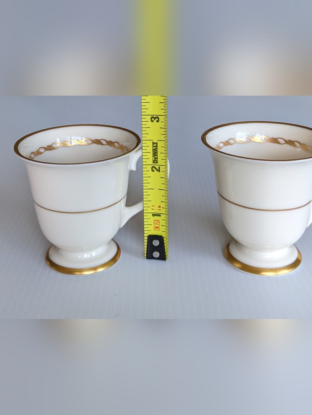 Vintage Franciscan Del Monte Demitasse Espresso Cups Set of 2 Gold Band USA - Picture 2 of 11